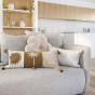 Bambury Three Palms Rectangle Cushion 30x50cm | Ivory