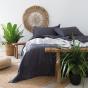 Bambury Linen Sheet Set Charcoal | Queen