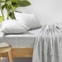 Bambury Carrington Flannelette Sheet Set Silver | Single