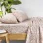 Bambury Marguerite Flannelette Sheet Set Rosewater | Single 