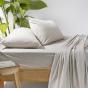 Bambury Spots Flannelette Sheet Set Pebble | Queen 