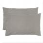 Bambury Standard Temple Organic Cotton Pillowcase Pair Grey