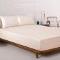 Bambury Single Plain Dyed Fitted Sheet | Sand