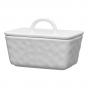 Ecology Speckle Butter Dish with Lid | Milk