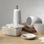 Ecology Speckle Butter Dish with Lid | Milk