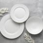 Ecology Canvas Dinner Rim 12 Piece Set | White