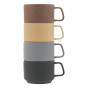 Ecology Stack Set of 4 Mugs 340ml | Multi