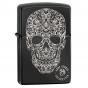 Zippo High Polished Black Skull Lighter
