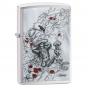 Zippo Brushed Chrome Mexican Skull Lighter
