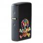 Zippo Coloured Skull&Cross Bones Blk Mat Lighter