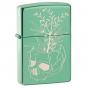 Zippo High Polished Green Plant Skull Lighter