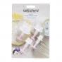Wiltshire Fondant Flower Cutter & Pusher Set of 4 | White/Pink
