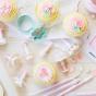 Wiltshire Fondant Flower Cutter & Pusher Set of 4 | White/Pink