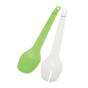Wiltshire 2 in 1 Salad Servers & Tongs | White/Green