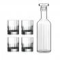 Luigi Bormioli Bach Spirit Whisky Decanter Set | 1 Decanter & 4 Tumblers
