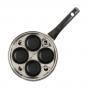 Wiltshire Soho 4 Cup Non-Stick Egg Poacher | Black 10.5x20x34cm
