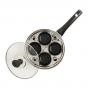 Wiltshire Soho 4 Cup Non-Stick Egg Poacher | Black 10.5x20x34cm
