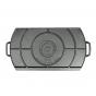 Blacklock Triple Seasoned Cast Iron Double Burner Griddle | 51x25x3cm