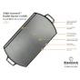 Blacklock Triple Seasoned Cast Iron Double Burner Griddle | 51x25x3cm