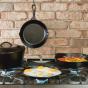 Lodge 5 pcs Cast Iron Set | Griddle + Skillet + Dutch Oven + Cover | Made in USA