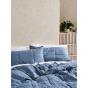 Linen House Nimes Linen Coverlet | Nightfall Blue