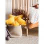 Linen House Smiles All Round Cot Coverlet | Sugar-Apricot 