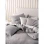 Linen House Nimes Linen Quilt Cover Set | Super King | Ash 
