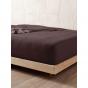 Linen House Nimes Linen Fitted Sheet 50cm | King | Espresso