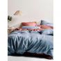 Linen House Nimes Linen Quilt Cover Set | Double | Nightfall