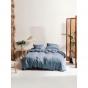 Linen House Nimes Linen Quilt Cover Set | King | Nightfall 