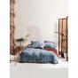 Linen House Nimes Linen Quilt Cover Set | Queen | Nightfall