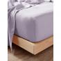 Linen House Nimes Linen Fitted Sheet 50cm | King | Lilac