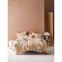Linen House Nimes Linen Quilt Cover Set | Queen | Nude 