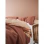 Linen House Nimes Linen Quilt Cover Set | Double | Rust