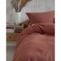 Linen House Nimes Linen Quilt Cover Set | Double | Rust