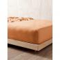 Linen House Nimes Linen Fitted Sheet 50cm | Queen | Terracotta