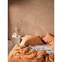 Linen House Nimes Linen Quilt Cover Set | King | Terracotta