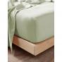 Linen House Nimes Linen Fitted Sheet 50cm | Queen | Wasabi 