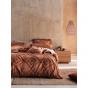Linen House Adalyn Quilt Cover Set | Queen | Pecan