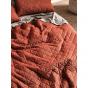 Linen House Heath Quilt Cover Set | Queen | Rust 