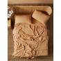 Linen House Terra Organic Cotton Sheet Set | Double | Caramel 