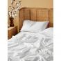 Linen House Terra Organic Cotton White Sheet Set | Double