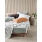 Linen House Flannelette Plain-Dyed Sheet Set | King Single | Smoke 