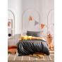 Linen House Smiles All Round Quilt Cover Set | Queen | Charcoal-Apricot