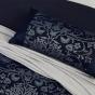 Platinum Logan & Mason Oakland Long Filled Cushion | Navy