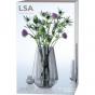 LSA Zinc Vase Sheer Zinc 28cm | Grey Lustre