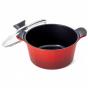 Neoflam Venn Casserole with Glass Lid 24cm | Red