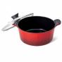 Neoflam Venn Casserole Induction with Glass Lid 28cm | Red 