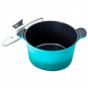 Neoflam Venn Deep Casserole with Glass Lid 26cm | Turquoise 