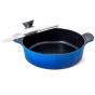 Neoflam Venn Low Casserole with Glass Lid 32cm/6.25L | Blue